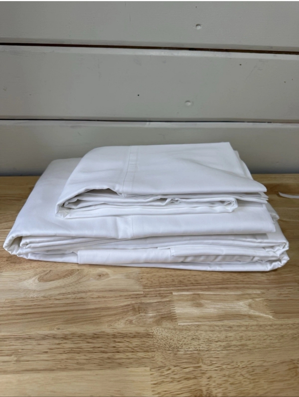 BOLL & BRANCH King Sheet Set Flat Fitted White Organic Cotton Home Bedding
